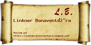 Linkner Bonaventúra névjegykártya